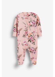 3 Pack Floral Baby Sleepsuits (0-2yrs)