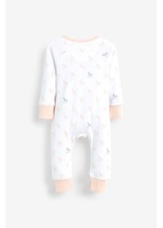 The Little Tailor Pink Zip Front Onsie Sleepsuit