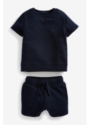 Plain Sweat T-Shirt And Shorts Set (3mths-7yrs)