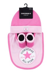 Converse Baby Bib Hat and Bootie Set