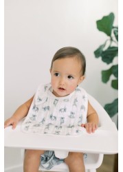 aden + anais White Cotton Muslin Now + Zen Snap Bibs 3 Pack