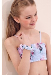 Lipsy Smocked Bikini With Scrunchie