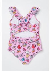 Angel & Rocket Hattie Pink Heart Swimsuit