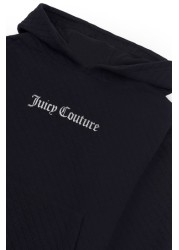 Juicy Couture Black Quilted Oversized Over The Head Hoodie