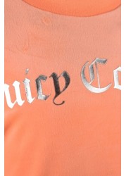 Juicy Couture Orange Velour Crew Neck Sweatshirt