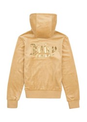 Juicy Couture Brown Velour Zip Through Hoodie