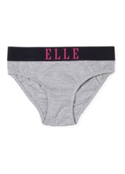 ELLE Pink Logo Deep Elastic Briefs 3 Pack