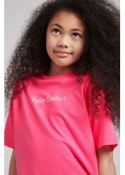 Juicy Couture Pink Boxy Quarter Sleeve T-Shirt