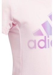 adidas Little Kids White Sportswear Tech T-Shirt