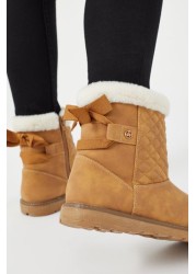 Lipsy Quilted Faux Fur Lined Boot (Older)