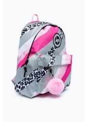Hype. Pink Glitter Leopard Wave Backpack
