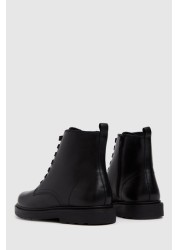 Schuh Kids Black Creator Lace-Up Boots