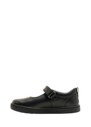 Start-Rite Mystery Black Leather Riptape Shoes