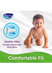 Fine Baby Diapers, Size 3, Medium 4–9kg, Jumbo Pack, 3 packs of 52 diapers, 156 total count