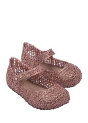 Mini Melissa Baby Nude Campana Papel Glitter Pumps