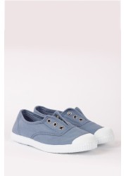 Trotters London Plum Canvas Shoes