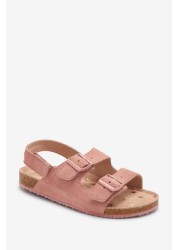 Double Buckle Corkbed Sandals Wide Fit (G)