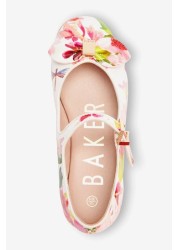 Baker by Ted Baker White Floral Mary Jane Shoes