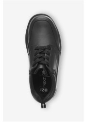 School Leather Lace-Up Shoes Wide Fit (G)