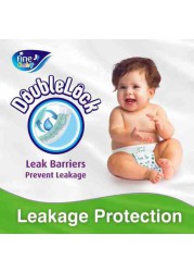 Fine Baby Diapers, DoubleLock Technology , Size 5, Maxi 11–18kg, Jumbo Pack, 44 diaper count