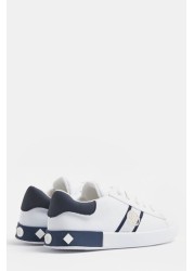 River Island White Ob Monogram Rubber Insert Plim Shoes