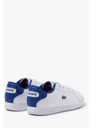 Lacoste Infant Graduate White Blue Trainers