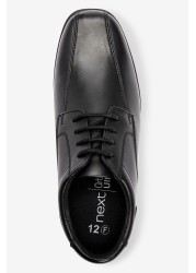 School Leather Lace-Up Shoes Wide Fit (G)