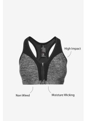 Next Active Sports High Impact Zip Front Bra