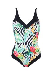 Pour Moi Floral Contour Control Swimsuit