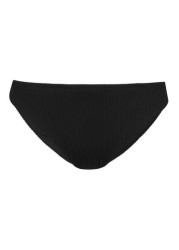 Whistles Black Ribbed Basic Bikini Bottoms