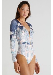 Aqua Blu Floral Alexandria One Piece Swimsuit