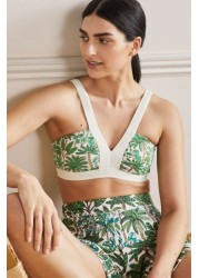 Boden Green Corsica V-neck Bikini Top