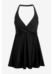 Figleaves Black Rene Underwired Halter Swim Dress