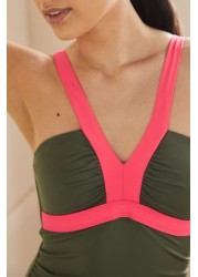 Boden Green Corsica V-neck Swimsuit