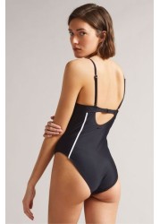 Ted Baker Tani Black Panel Swimsuit