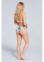 Animal Womens Poolside Printed Recycled Tie Side Bikini Bottoms