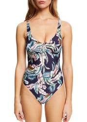 Esprit Navy Blue Padded Swimsuit