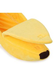 Skeido Soft Non-Toxic Breathable Warm Pet Nestm, Banana Shape Cat Bed Cave Pet House Cat Litter Kennel, Dog Bed