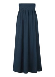 HotSquash Teal Blue Roll Top Maxi Skirt