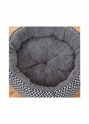 Beauenty - Fluffy Donut Cat Bed Grey 34X34X10Centimeter