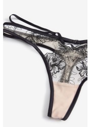 Embroidered Thong