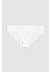 No VPL Lace Back Briefs 3 Pack Brazilian