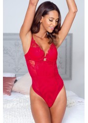 Lipsy Embroidered Push-Up Plunge Body