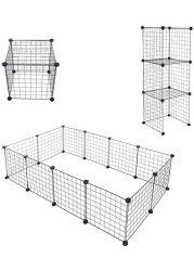 Naor 12 Panels Pet Playpen, Diy Small Animal Cage For Guinea Pigs, Puppy | Pet Products Portable Metal Wire Yard Fence (12 Panels)