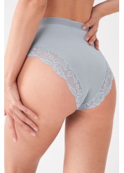 Lace Knickers 2 Pack High Rise