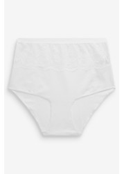 Cotton Shaping High Waist Knickers Two Pack