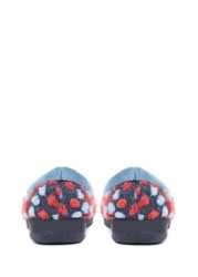 Pavers Ladies Blue Full Slippers