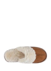 Totes Ladies Suedette Mule Slippers