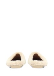 Jones Bootmaker Nude Faux-Fur Slip-On Slippers