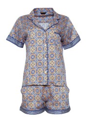 Fable and Eve Hampstead Geo Print S/SLV Shorty Set